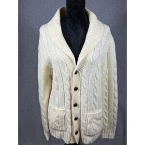 Vintage Saks Fifth Avenue Mens Size M Cardigan Sweater Wool